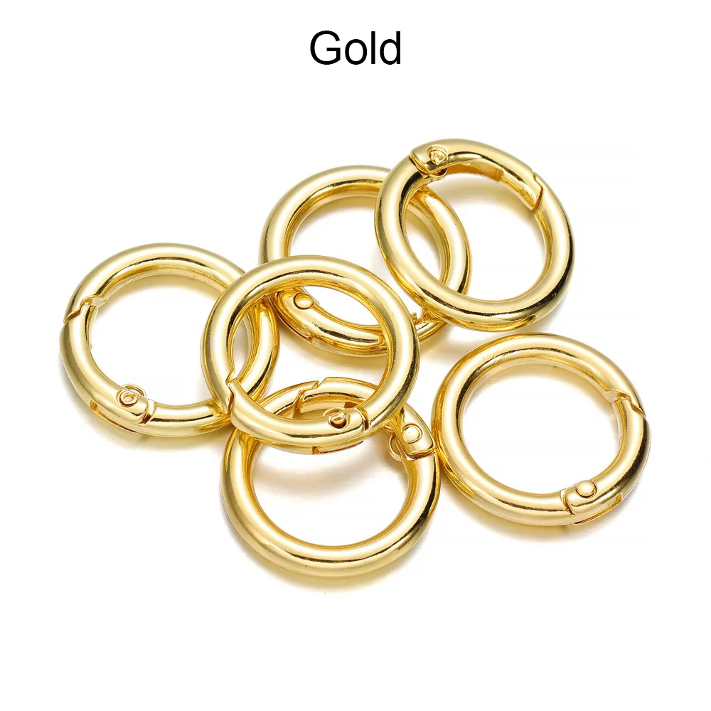 5pcs Metal Spring Clasps for Keychains, Bags, and Jewelry Making