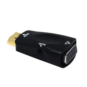 

For HDMI To VGA Adapter Converter Cable With Audio Cable Support HD 1080P For PC Laptop