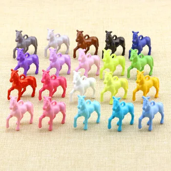 

10Pcs Mixed Send Solid Color Horse Animal Charm for Earrings Keychain Pendant Findings Hip Pop Jewelry Making DIY Deco P72