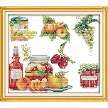 

Joy Sunday Jam Chinese Cross Stitch Kits Ecological Cotton Clear Stampted Printed 14 11CT DIY Gift Wedding Decoration For Home