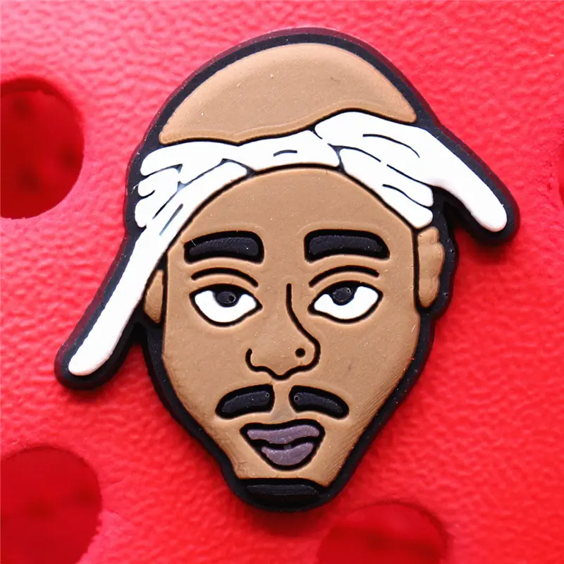 Crock Charms Accessories Custom Cartoon Cute PVC Shoe Croc Buttons Sandals Charms Black Lives Dope Father Portrait Free Shipping