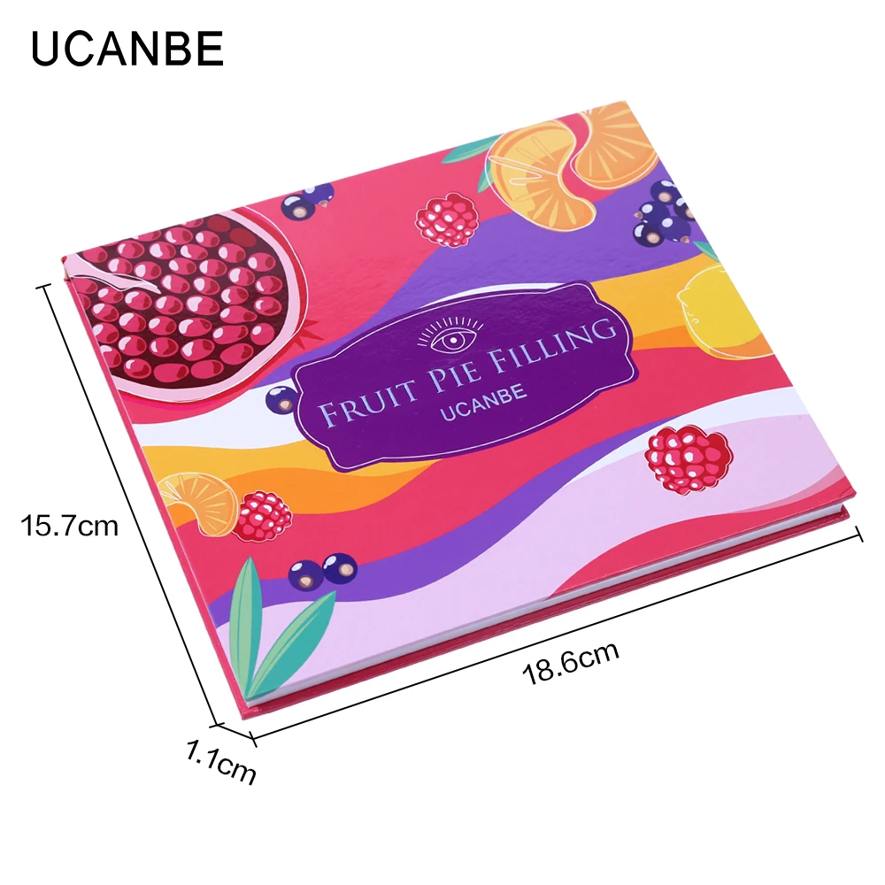 UCANBE 30 Colors Fruit Pie Filling Eye Shadow Palette Makeup Kit Vibrant Bright Glitter Shimmer Matte Shades Pigment Eyeshadow