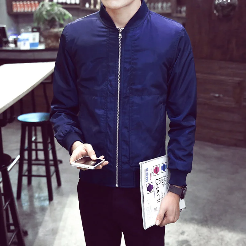 

Spring And Autumn Hot Selling Men Baseball Collar Jacket Teenager Fashion Slim Fit Korean-style MEN'S Coat Batch
