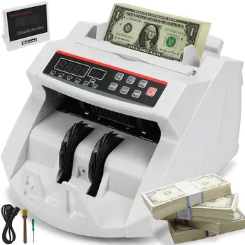 

Cash Counter Banknote Money Detector UV MG Counter feit Detection with Digital LED Display for Bank Retail Store