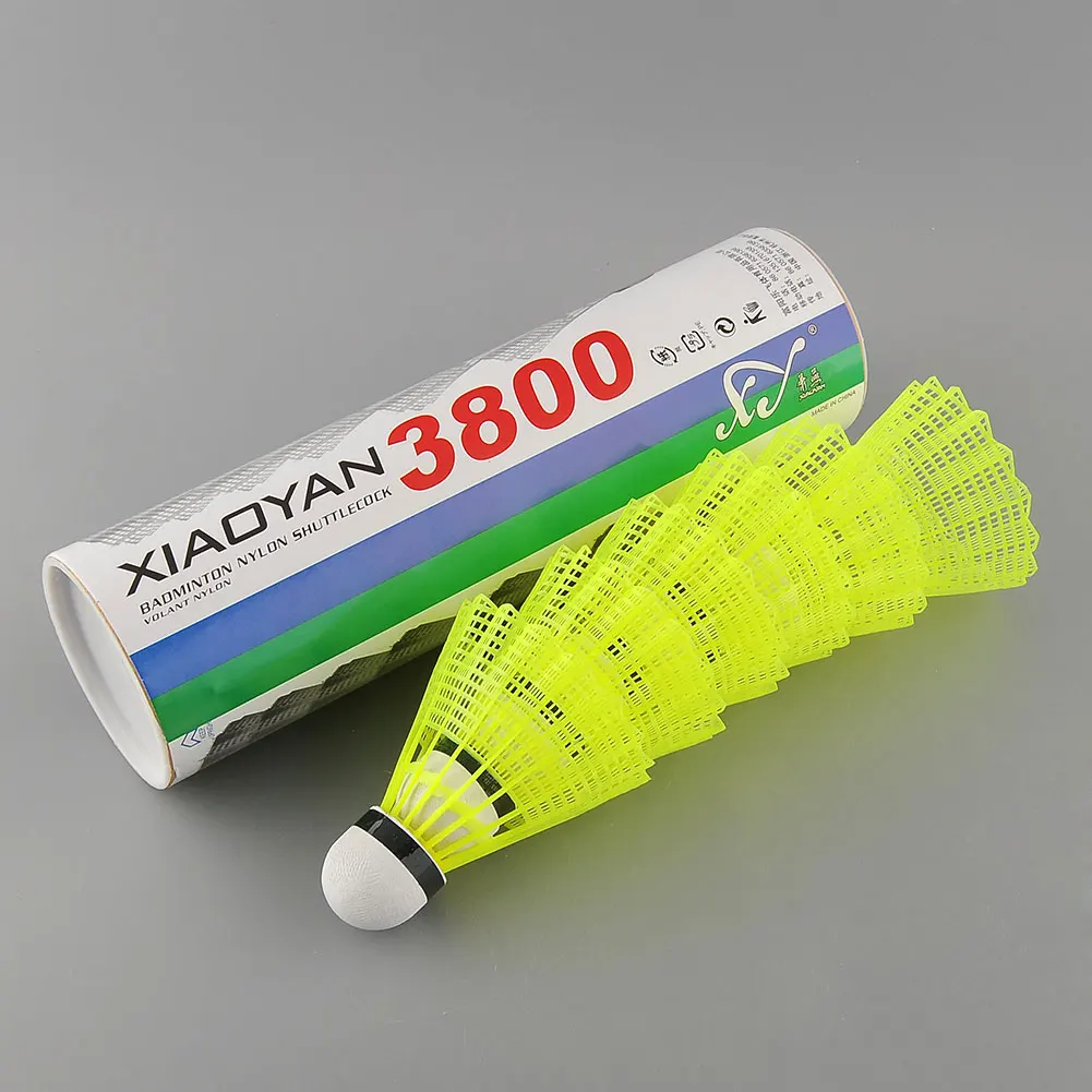 6 шт Поезд Желтый Нейлон Волан Бадминтон мяч игра Спорт Прочный полезный