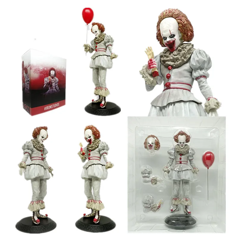 

New edition of film Stephen King's It PENNYWISE Changeable head PVC Statue Collection Toys Horror Gifts