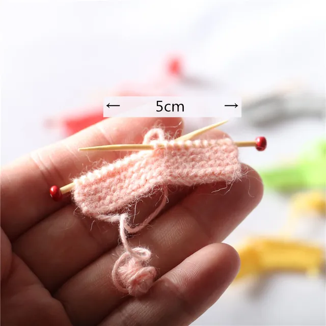 1/6 1/12 doll house  Miniature Mini Artificial Wool Props Diy Accessories Knitted Sweater Yarn Ball Doll Accessories 2