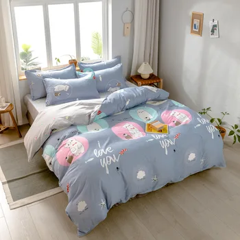 

Bedding Set Cute Print Animal Fox 3/4pcs Family Set Include Bed Sheet Duvet Cover Pillowcase Boy Room Decoration Bedspread