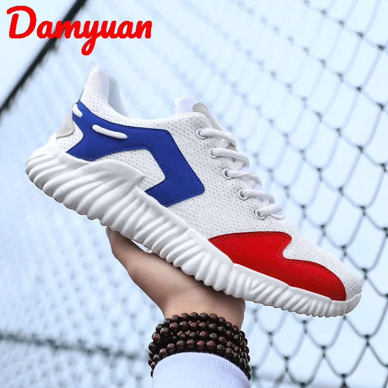 Damyuan/Новинка; Сезон Зима; Лидер продаж; модные удобные мужские кроссовки с плетением; уличные теплые Нескользящие кроссовки для бега