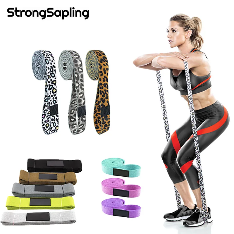 Resistance Band Long Booty Band Training Yoga Fitness Workout Gym Exercise Bands Thigh Glute Butt Squat With Handles Non-Slip