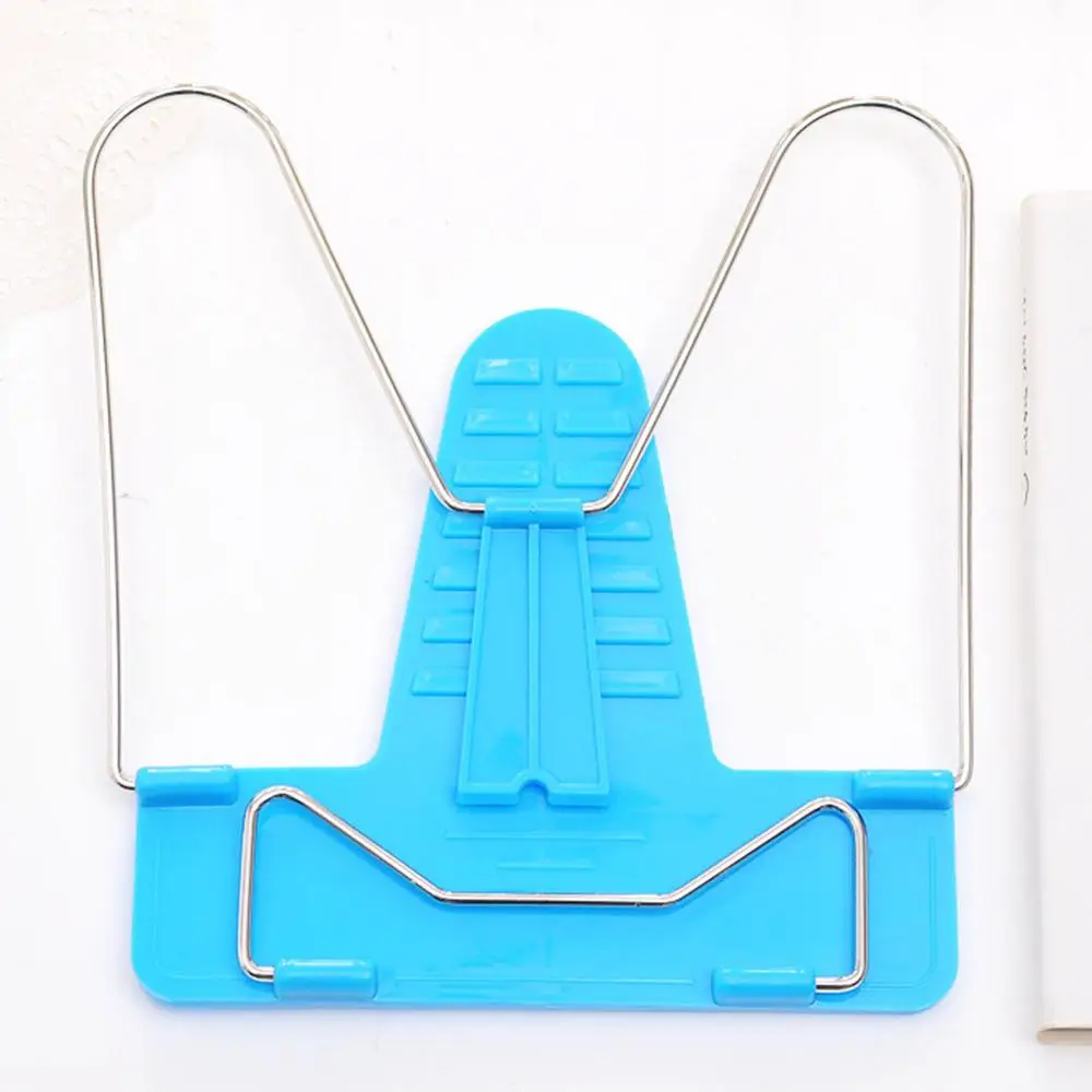 Blue 1 Pcs Bookends Portable Foldable Adjustable Reading Bookends book holder Document Holder Base Reading Book Holder office school - Цвет: Blue