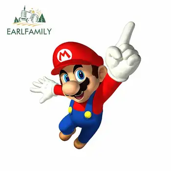 

EARLFAMILY 13cm x 11.3cm For Mario Bros Body for Car Stickers Vinyl Material Decal Occlusion Scratch Motorcycle Decoration