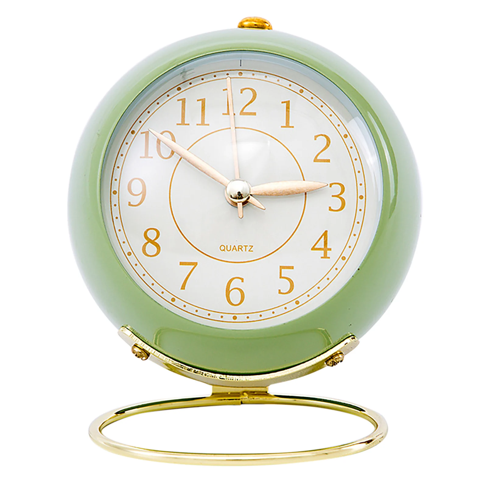 Justup Silent Small Table Clocks Alarm Clock Noticking Battery