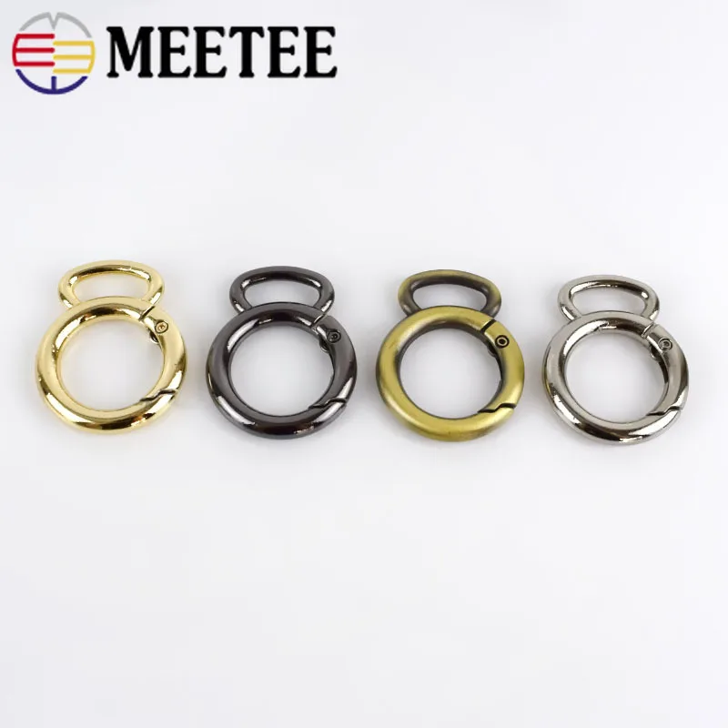 Meetee19mm Весна уплотнительное кольцо пряжки металлическая застежка для сумки брелок для ключей защелкивающаяся Сумочка ручка разъем Замена DIY аксессуары