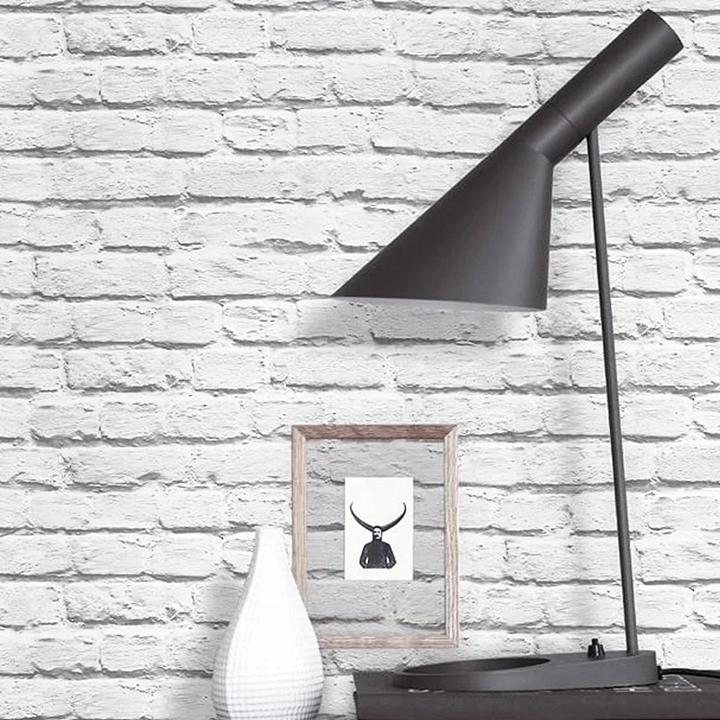 

3D Retro Brick White Brick Pattern Nordic Wallpaper INS Modern Minimalist Wall Wallpaper White Brick