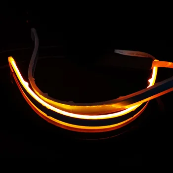 

CITALL 12V 2pcs 30cm Slim Sequential Flexible LED DRL Turn Signal Strip Light Lamp Headlight