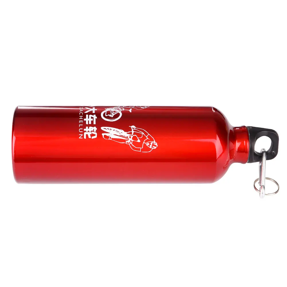 Outdoor 750ML Water Drinking Bottle Carabiner Hiking Cycling Aluminum Cup