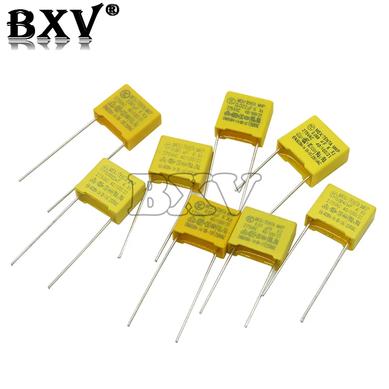 20PCS X2 Safety Capacitor 10mm 275VAC 275V 0.01UF 0.022UF 0.033UF 0.047UF 0.1UF 0.15UF 0.22UF 0.33UF 0.47UF Polypropylene Film