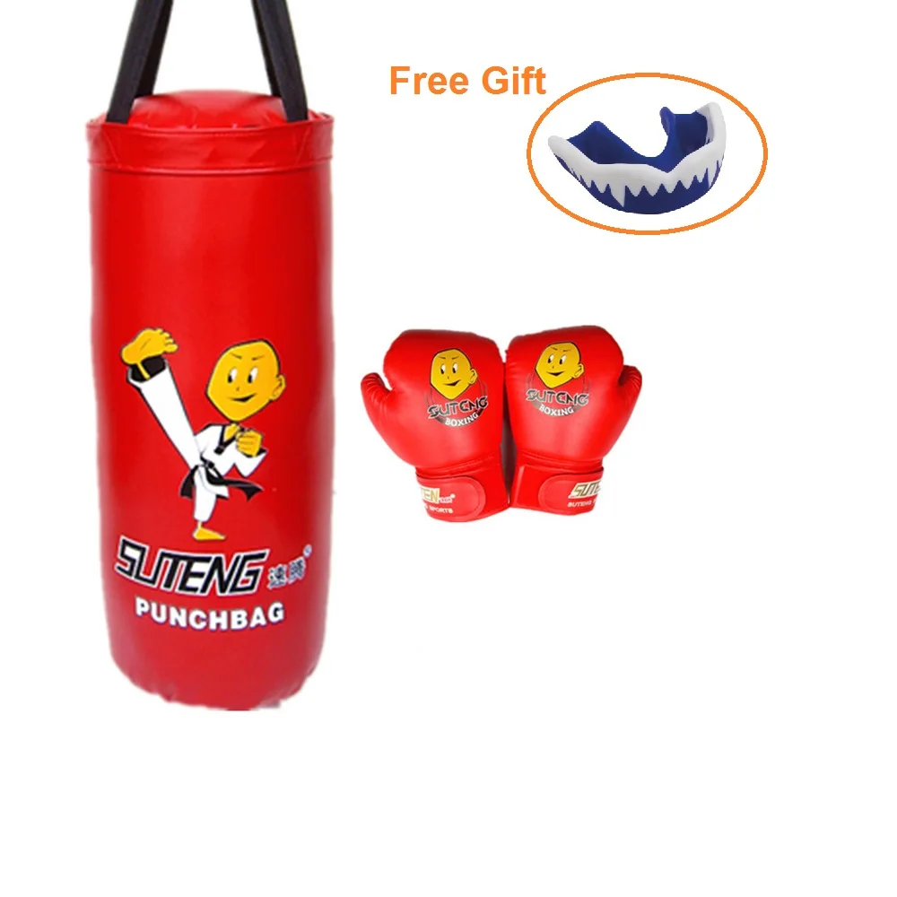 

Child kick Boxing Gloves Cartoon Sparring Kick Fight Gloves Training Fists PU Leather Boxing Gloves Sanda Sandbag 2pcs Set