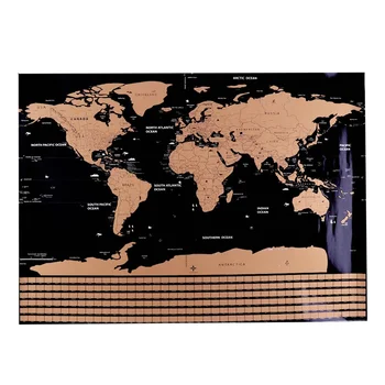 

1 Pc Fashion Map Personalized World Map Mini Creative Scratch Off Office Supplies Word Map