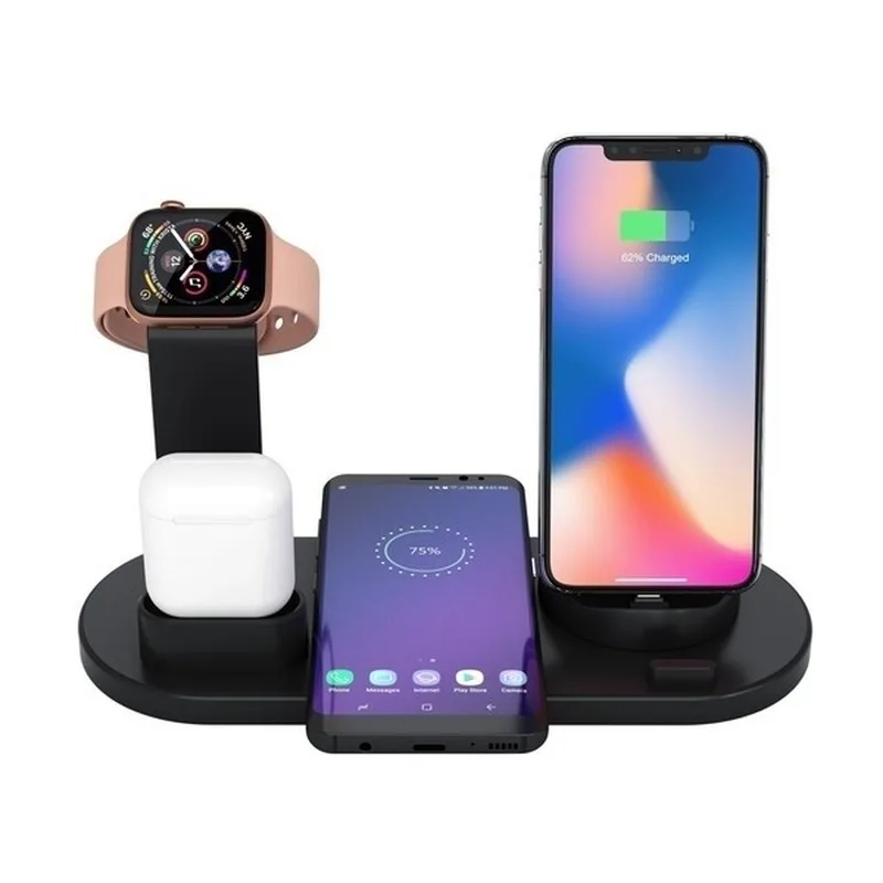 

Newest 3 in 1 Charging Stand for iPhone Airpods Apple Watch micro Type-c phone Rotatable Charger Stand Multi Function