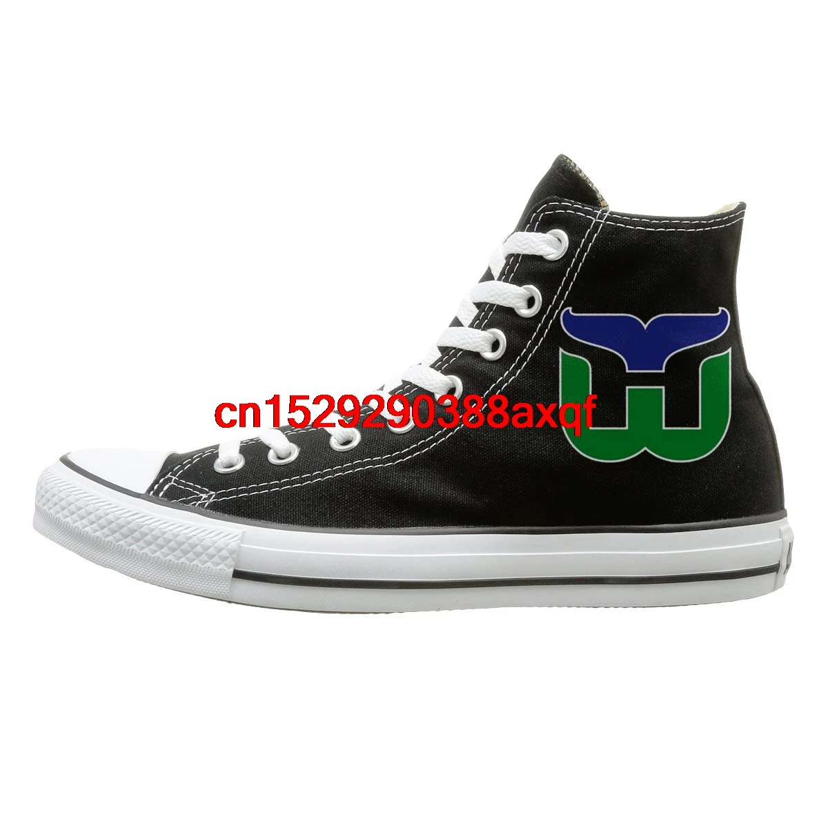 

Women Men Casual Shoes Hartford Whalers High-top Canvas Shoes