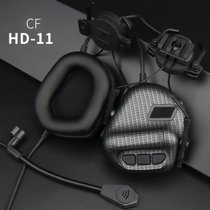 Military Tactical Headset Sound Pickup Noise Reduction Shooting Headsets Airsoft Paintball Hunting Earmuffs Tactical Headphones acid cartridge respirator Safety Equipment