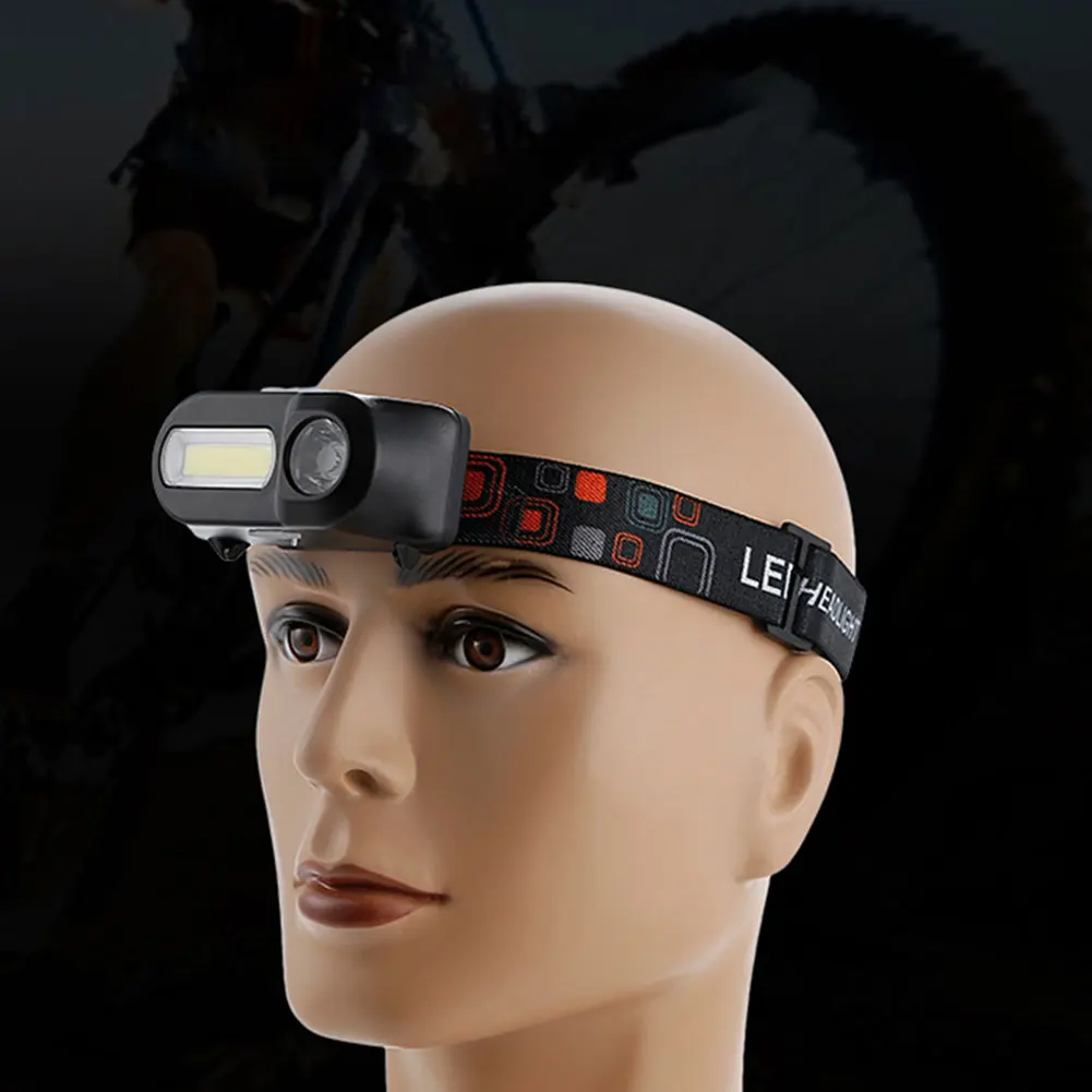 Многофункциональный налобный фонарь с usb-зарядкой, монтируемый на голову, COB, рыболовные фары, фонарик для наружного аварийного освещения кемпинга