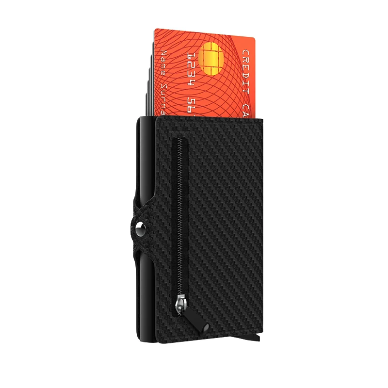 Новинка 2020 тонкий держатель для карт из искусственной кожи rfid углеродного