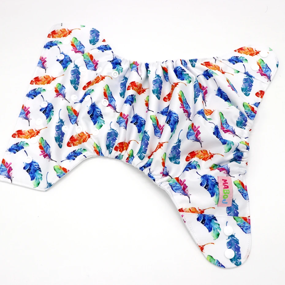 MABOJ Cloth Diaper Reusable Waterproof Digital Printed Baby Cloth Diaper One Size Pocket Baby Nappies Wholesale Fit For 3-15kg