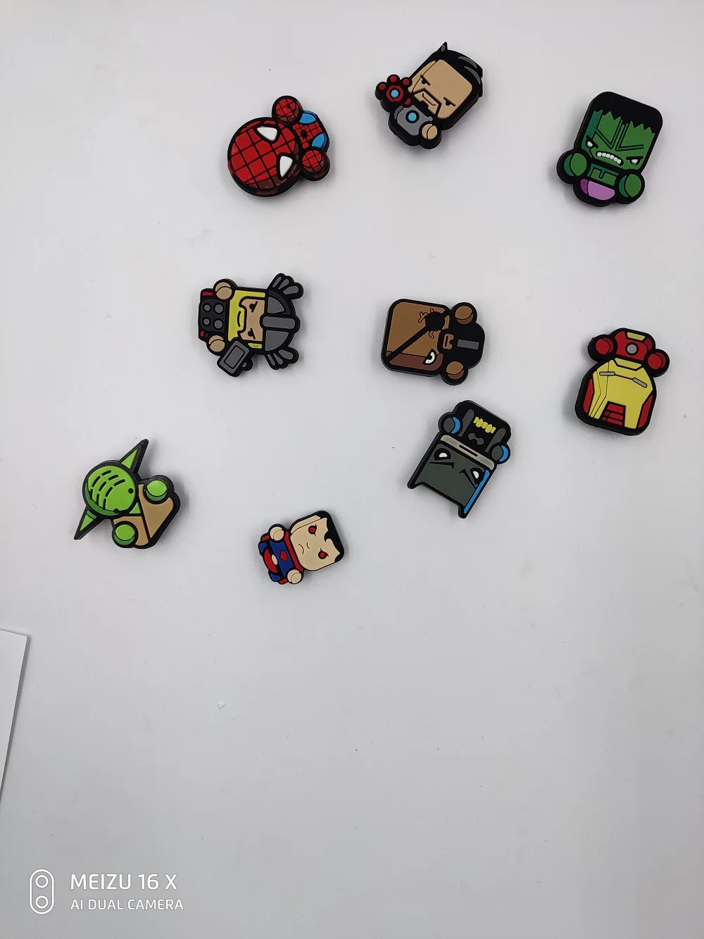 10PCS PVC Super Hero Avenger Shoe Charms Shoe accessories Shoe decoration Shoe Buckles Accessories Fit Wristband/Croc JIBZ W4191
