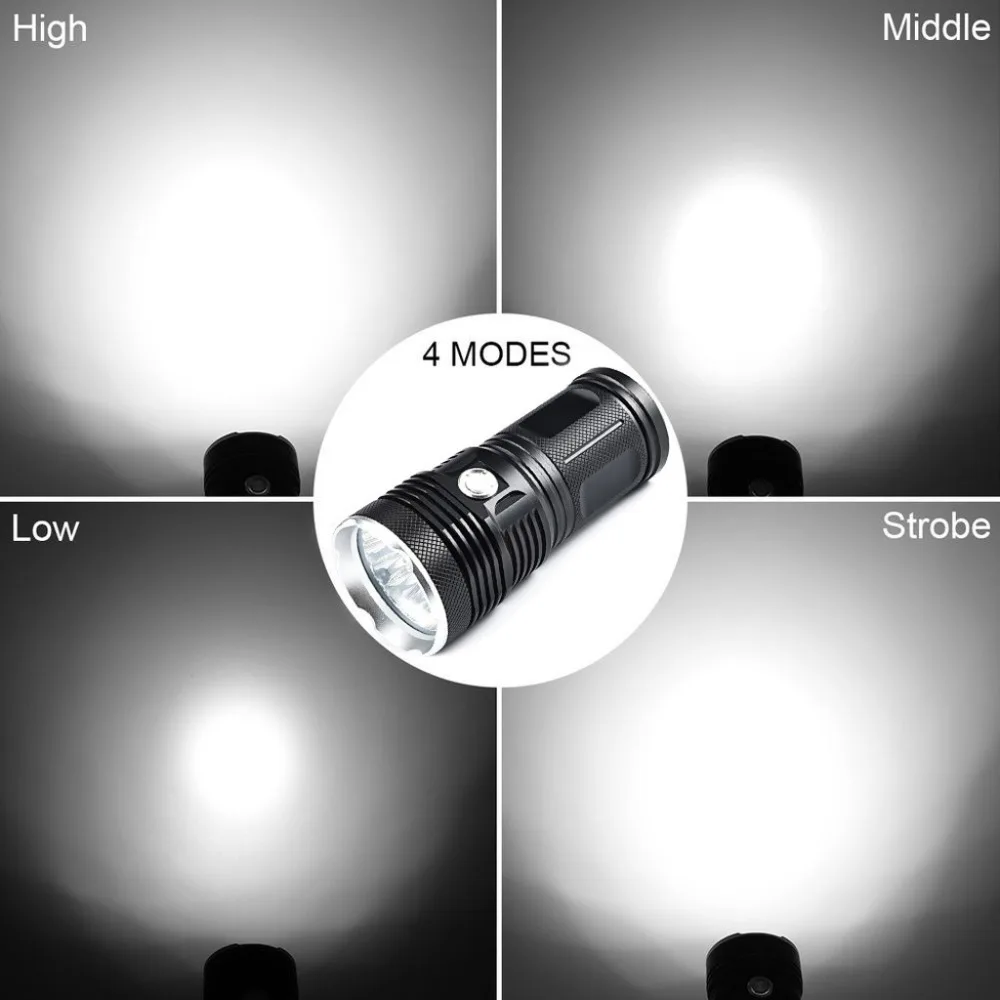Cheap Super Powerful LED Flashlight for Bicycle 3*XHP70 Tactical Torch Waterproof Lamp Night Vision Ultra Bright Lantern Outdoor Camping Dropshipping # 9