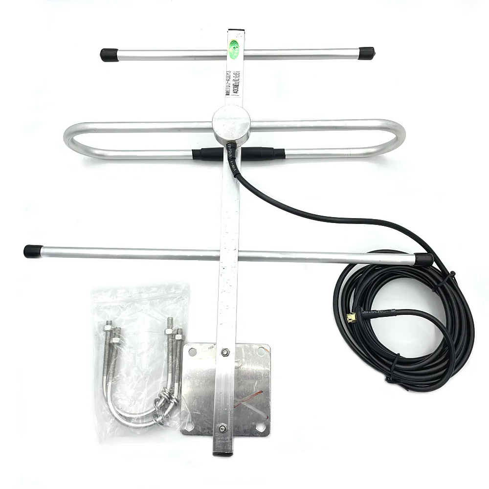 433MHz Yagi Antenna Outdoor UHF 6dBi SMA Male Connector 3M Cable RG58  for Ham Radio TH-UV8000D UV-82 UV-5R BF-888S yagi antenna 20e 6dbi outdoor directional antenna 470 862mhz f female connector terrestrial dvb t t2 digital video broadcasting