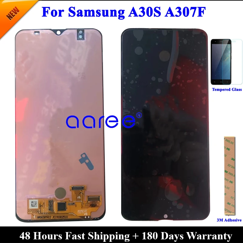 Super AMOMLED LCD For Samsung A30s LCD A307 lcd display For Samsung A30S A307 LCD Screen Touch Digitizer Assembly mobile lcd screen