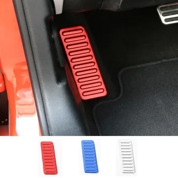 

MOPAI Aluminium Car Interior Left Foot Rest Pedal Decoration Frame Stickers for Ford Mustang 2015 Up Car Styling