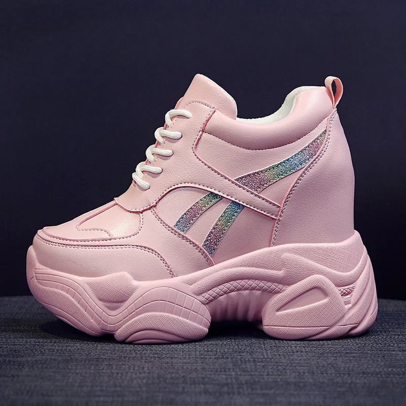 

Pink daddy shoes women's shoes 2019 new autumn and winter net red all kinds muffin thick bottom inside heightening women boots