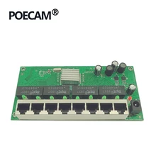 8 Port Gigabit switches product module PL-GS3008DR-K1 transmission 10/100/1000Mbps PCBA UTP with heatsink copper OEM/ODM Factory