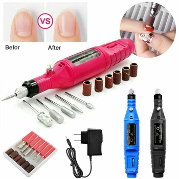 

Electric Drill Nail File Acrylic Art File Manicure Pedicure Portable Machine Kit US Plug Electric Remove Manicure Drill