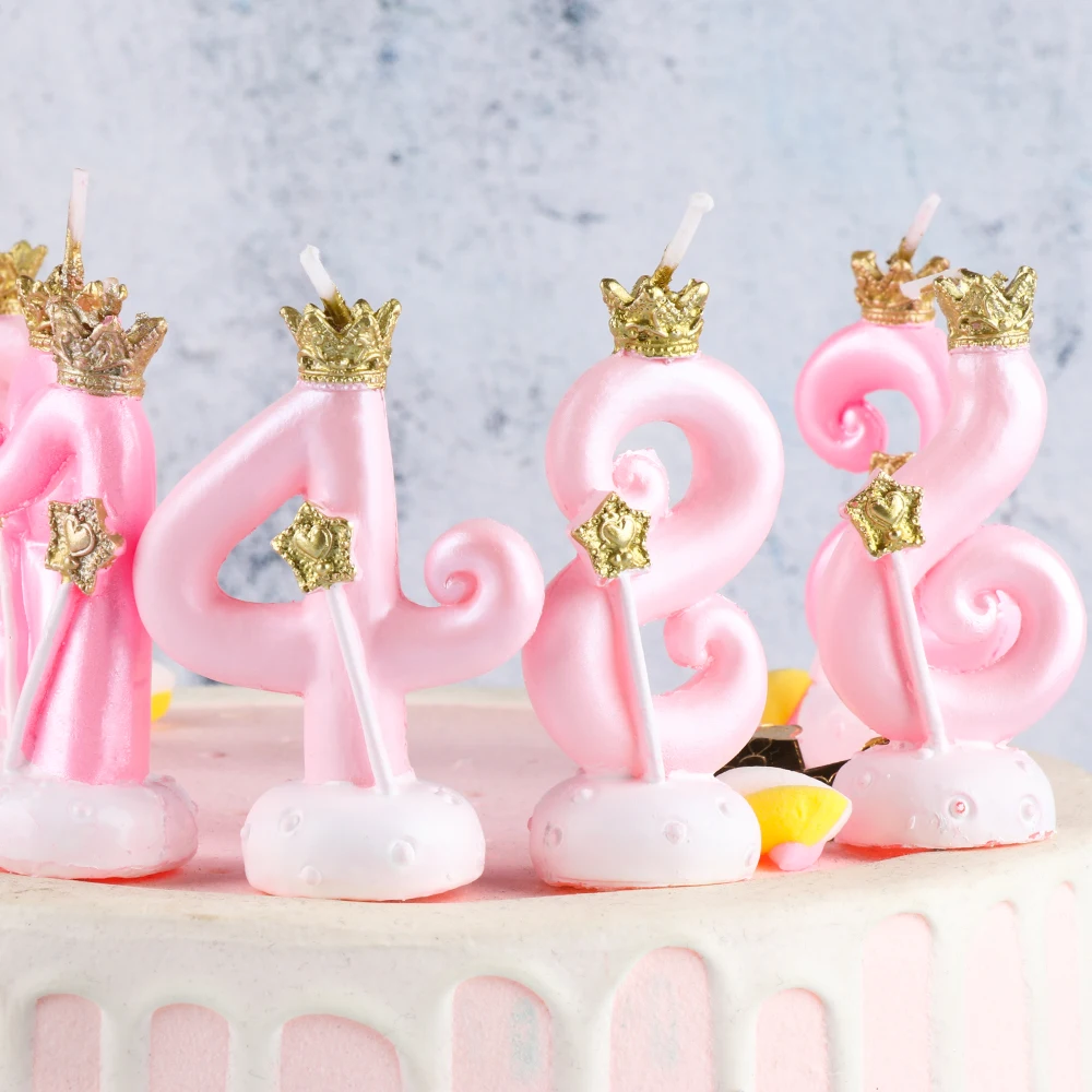 1 шт. Корона цифровой торт свечи с днем рождения кекс Топпер вечерние украшения выпечка в подарок для детей свадебные принадлежности