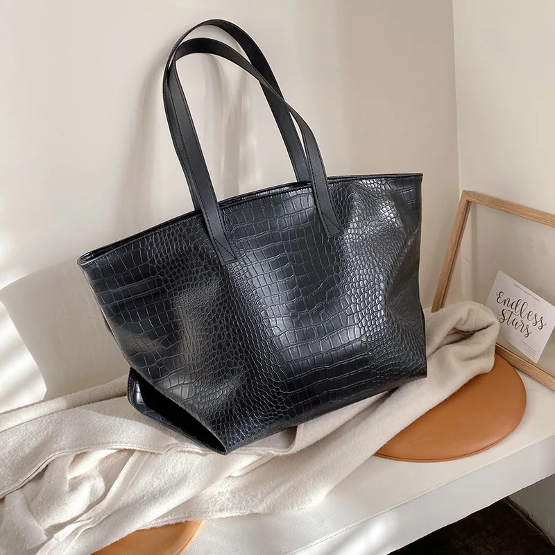 

New Style WOMEN'S Bag 2019 New Style Europe And America Lady Bag Alligator Print Handbag Shoulder Bag