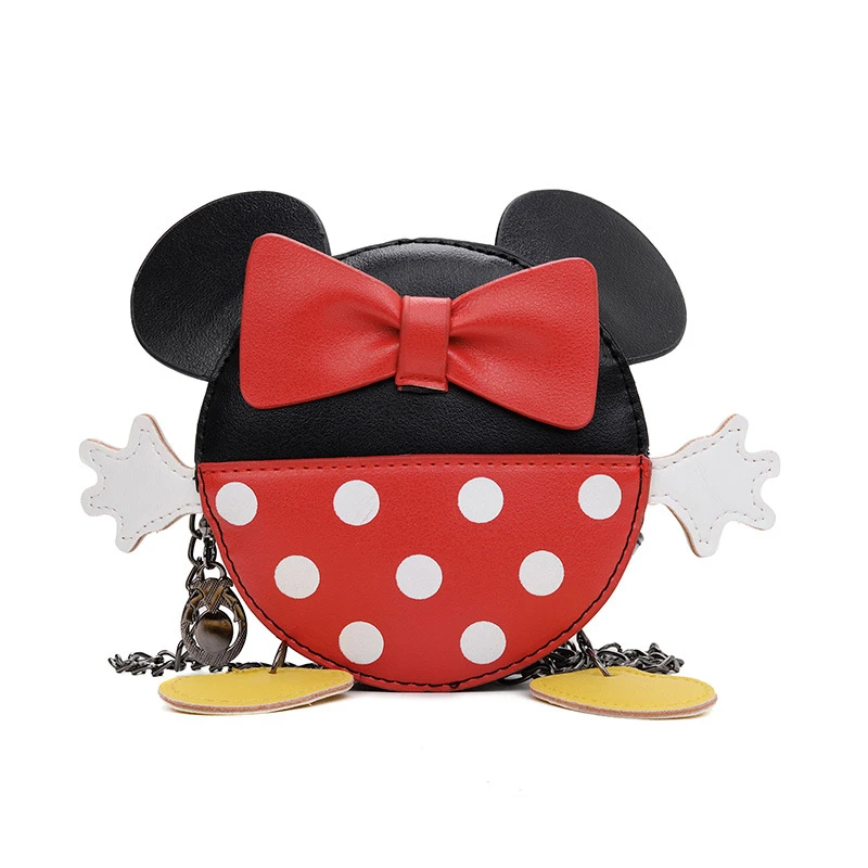 Миниатюрные кожаные сумки через плечо Disney с Микки и Минни для девочек детские