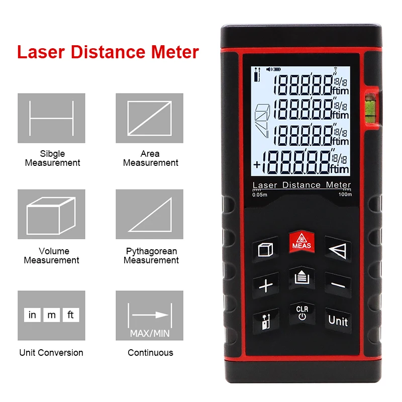 Laser Rangefinder Mini 40M 60M 80M 100M Laser Distance Meter Trena Metro Laser Range Finder Measuring Tape Device Ruler Tool Laser Rangefinder Mini 40M 60M 80M 100M Laser Distance Meter Trena Metro Laser Range Finder Measuring Tape Device Ruler Tool