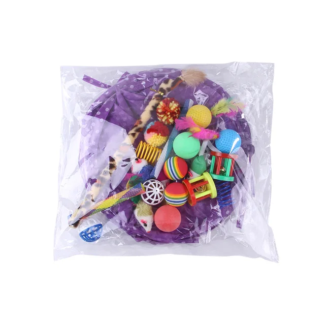 22pcs Cat Toys Kit Mouse Shape BallsFunny Stick Mouse Pet Supplies Value Bundle Kitten Love Cat Channels 3