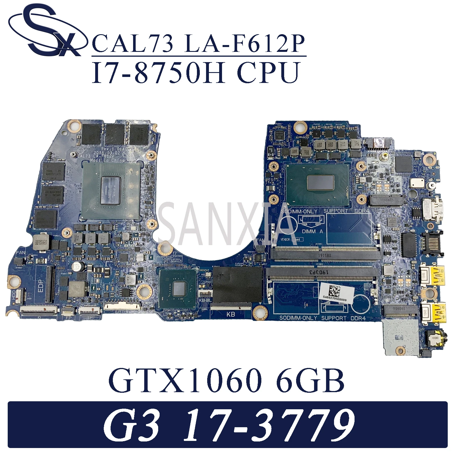 Материнская плата KEFU для ноутбука Dell Inspiron G3 17 3779 15 3579 оригинальная материнская