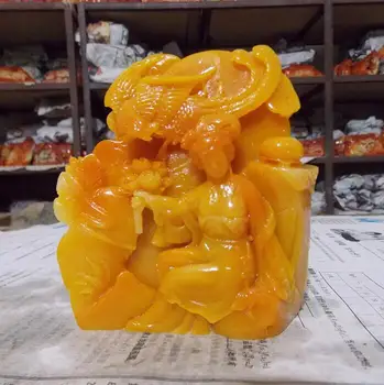 

Shoushan stone carving Phoenix and peony ornaments Home Furnishing Feng Shui stone handicraft lovers birthday "