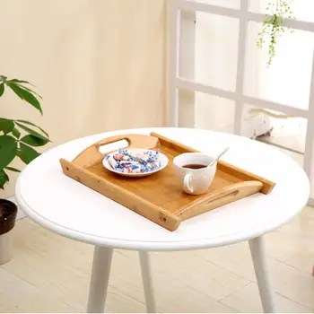 

Rectangular Wooden Serving Tray Tableware Dinner Breakfast Tea Holder Tray Serving Platter For Fruit Snack Plates