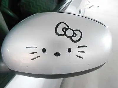 

G05-- A Lovely Cat rear-view fside mirror sticker for Apple Macbook Vinyl Notebook reflective car decal sticker (a set of two)