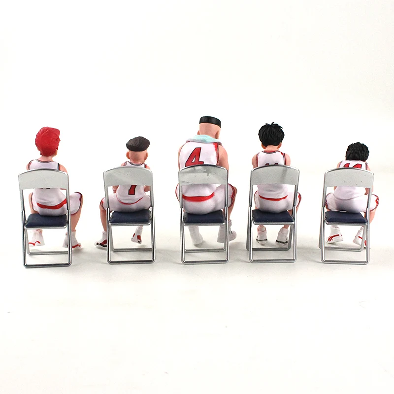 Hot 5pcs/set Slam Dunk Action Figure Toys Hanamichi Sakuragi Rukawa Kaede Akagi Takenori Miyagi Ryota Anime Figure Model Toys