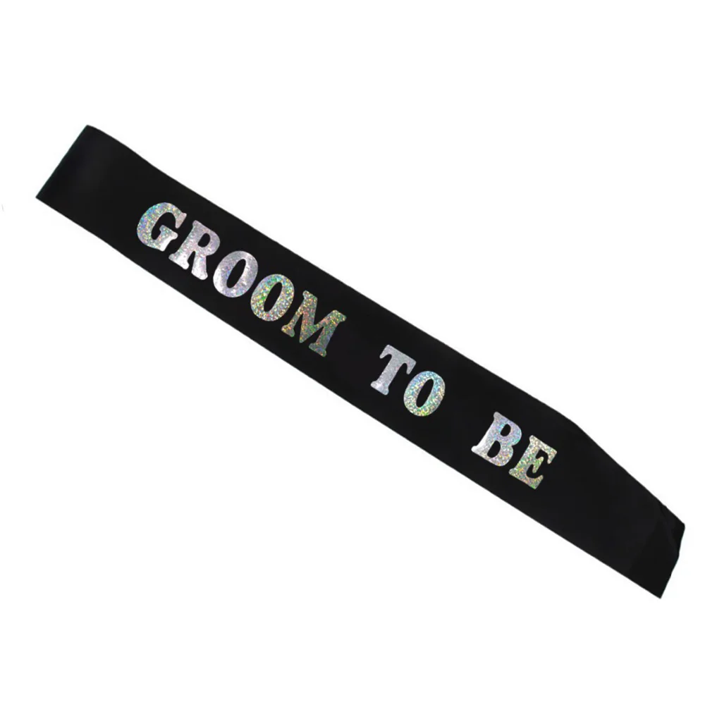 Silver glitter Забавная надпись "Groom to be" створки для мальчишник бакалавра вечерние украшения идей Свадебные Обручение свадебный душ пользу подарки - Цвет: Silver glitter