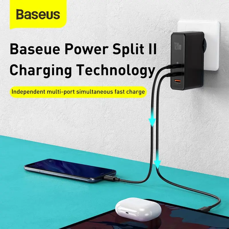 Baseus 120W GaN SiC USB C Charger Quick Charge 4.0 3.0 QC Type C PD Fast USB Charger For Macbook Pro iPad iPhone Samsung Xiaomi Baseus 120W GaN SiC USB C Charger Quick Charge 4.0 3.0 QC Type C PD Fast USB Charger For Macbook Pro iPad iPhone Samsung Xiaomi